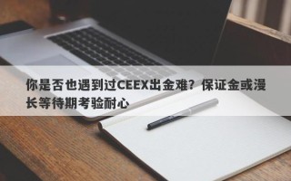 你是否也遇到过CEEX出金难？保证金或漫长等待期考验耐心