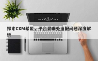 探索CXM希盟，平台显眼处造假问题深度解析