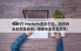 揭秘VT Markets恶劣行径，如何抹去投资者盈利，侵吞本金真相探究！