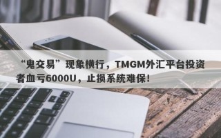 “鬼交易”现象横行，TMGM外汇平台投资者血亏6000U，止损系统难保！