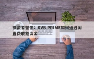 投资者警惕：KVB PRIME如何通过闲置费收割资金