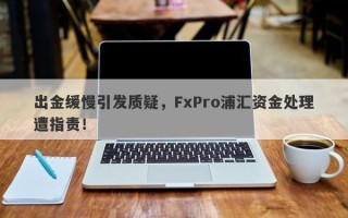 出金缓慢引发质疑，FxPro浦汇资金处理遭指责！