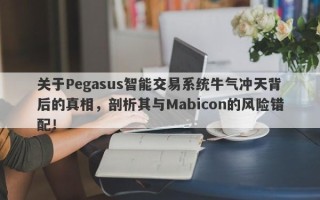 关于Pegasus智能交易系统牛气冲天背后的真相，剖析其与Mabicon的风险错配！