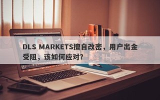 DLS MARKETS擅自改密，用户出金受阻，该如何应对？