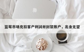 蓝莓市场克扣客户利润并封禁账户，出金无望