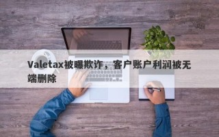 Valetax被曝欺诈，客户账户利润被无端删除