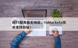 MT5服务器无响应，YaMarkets技术支持存疑！