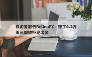 投资者怒告BelleoFX：赚了4.2万美元却被拒绝出金