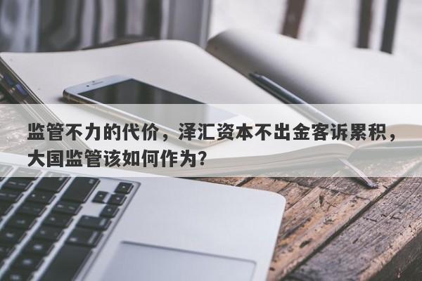 监管不力的代价，泽汇资本不出金客诉累积，大国监管该如何作为？-第1张图片-要懂汇