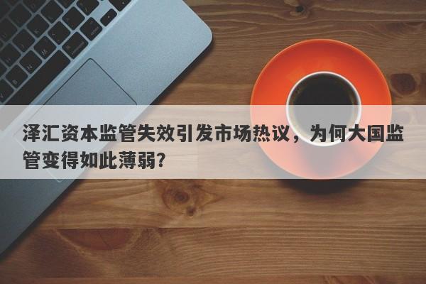 泽汇资本监管失效引发市场热议，为何大国监管变得如此薄弱？-第1张图片-要懂汇