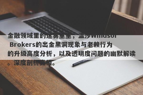 金融领域里的迷雾重重，温莎Windsor Brokers的出金黑洞现象与老赖行为的升级高度分析，以及透明度问题的幽默解读。深度剖析真相。-第1张图片-要懂汇