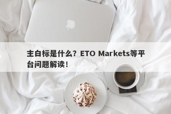 主白标是什么？ETO Markets等平台问题解读！-第1张图片-要懂汇