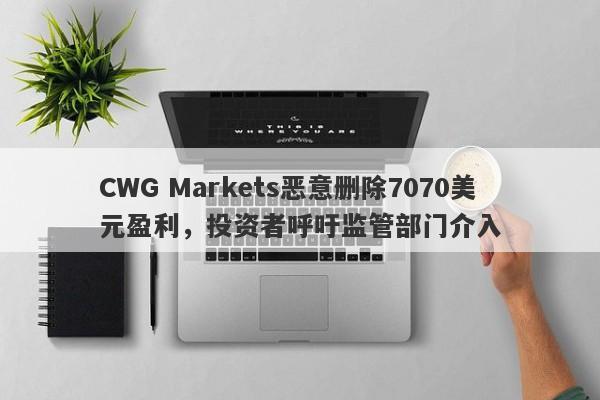 CWG Markets恶意删除7070美元盈利，投资者呼吁监管部门介入-第1张图片-要懂汇